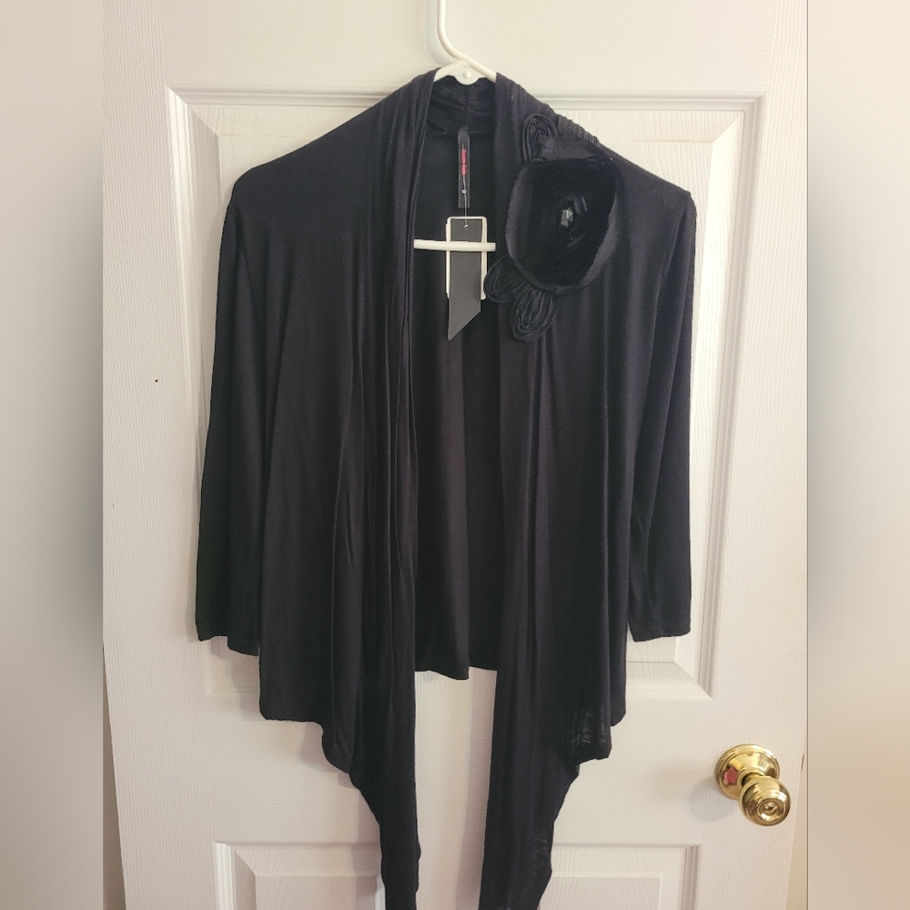 Candy Rain Black with Floral Cardigan